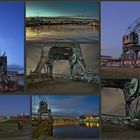 Collage Löschkran Billhafen