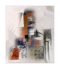 Collage mit kubistischen Elementen