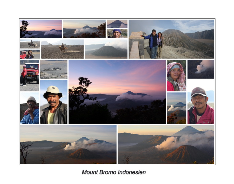 Collage Mount Bromo Java Indonesien