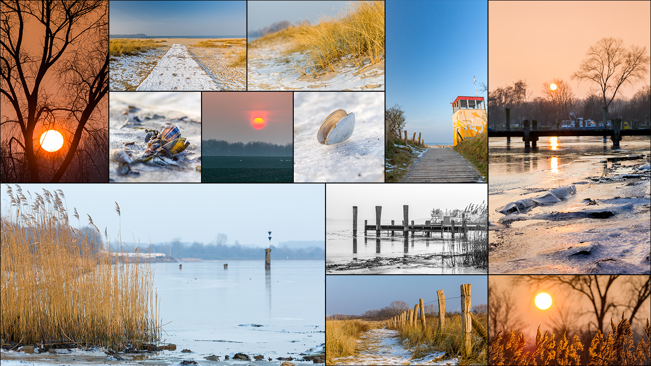 Collage Ostsee im Winter