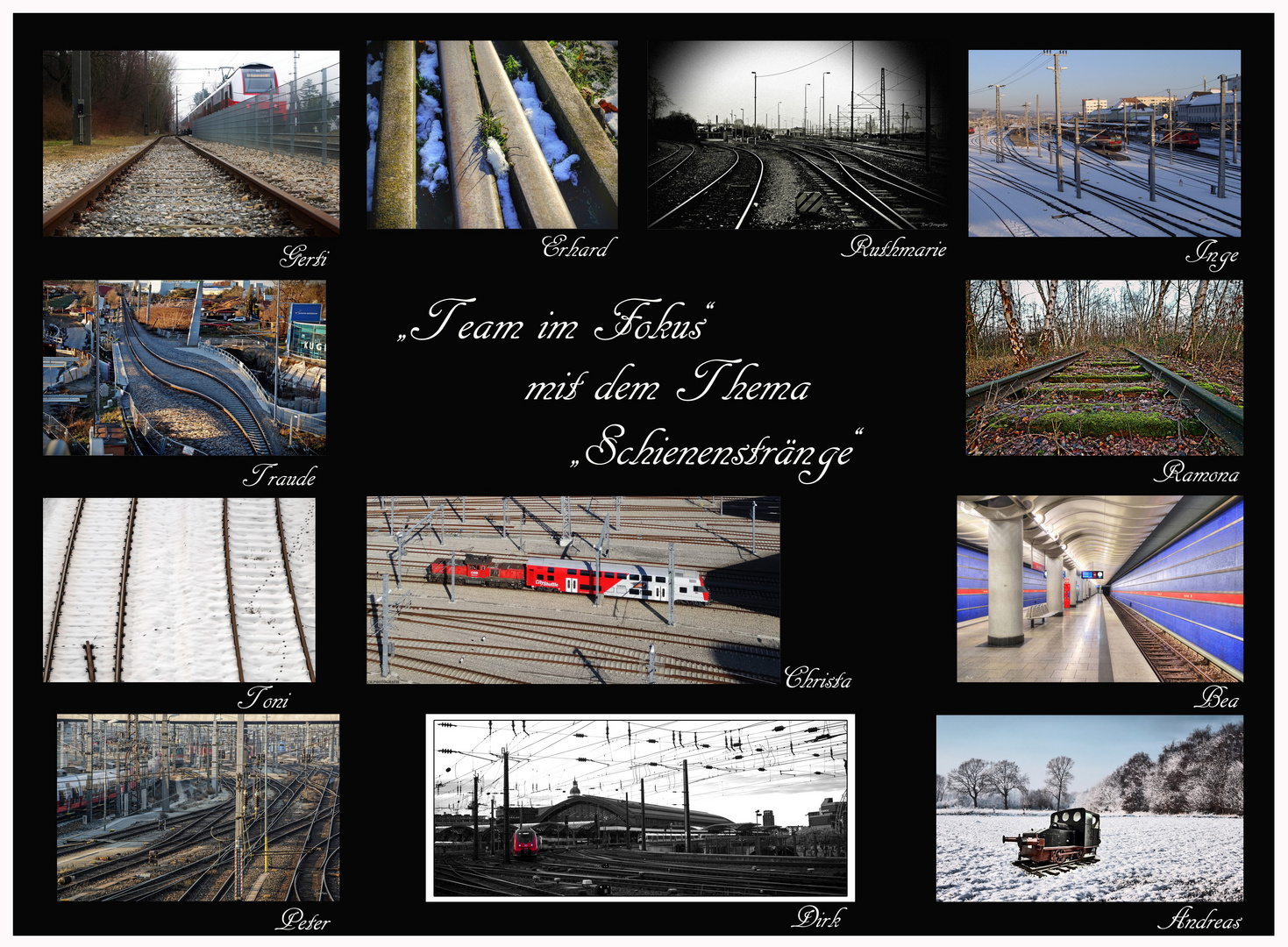 Collage " Schienenstränge"