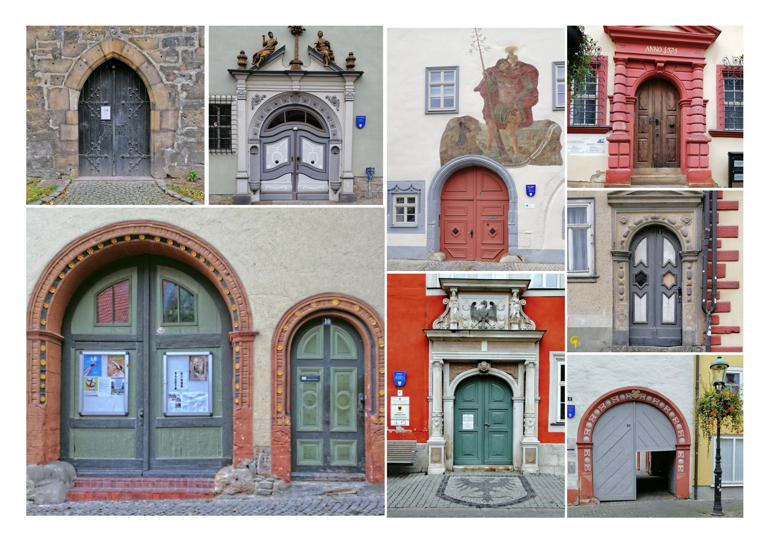 Collage, Tore und Türen in Arnstadt