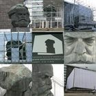 Collage Verhüllung Marx-Monument