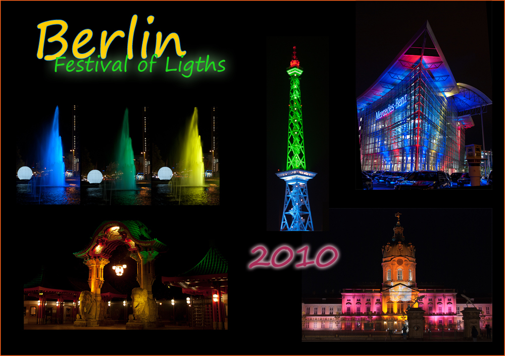 Collage vom Festival of Lights 2010