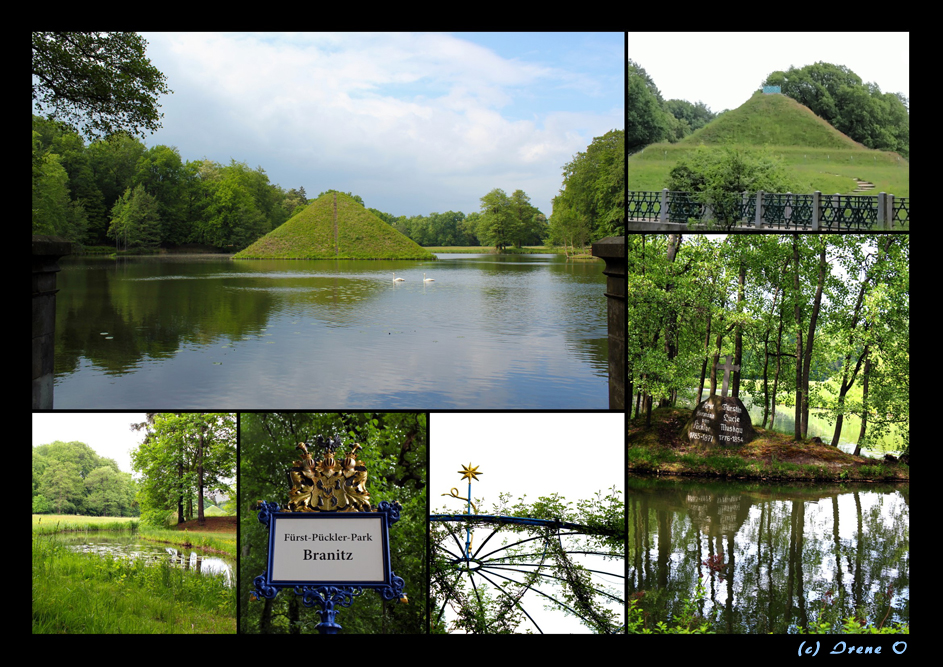 Collage vom Fuerst-Pueckler-Park, Branitz