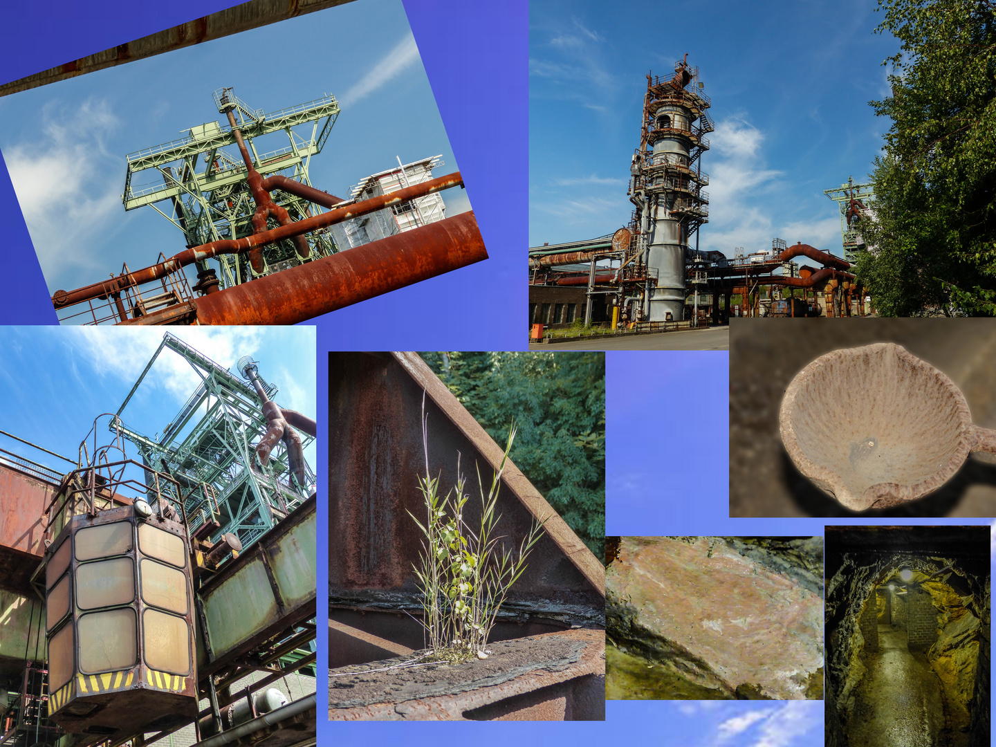 Collage vom Landschaftspark Henrichshütte