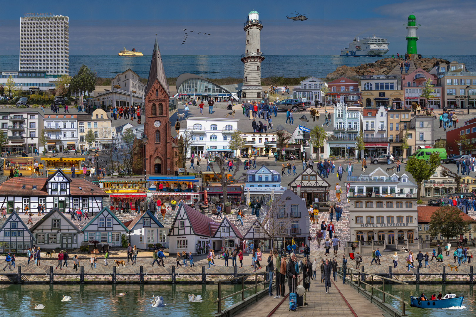 Collage Warnemünde