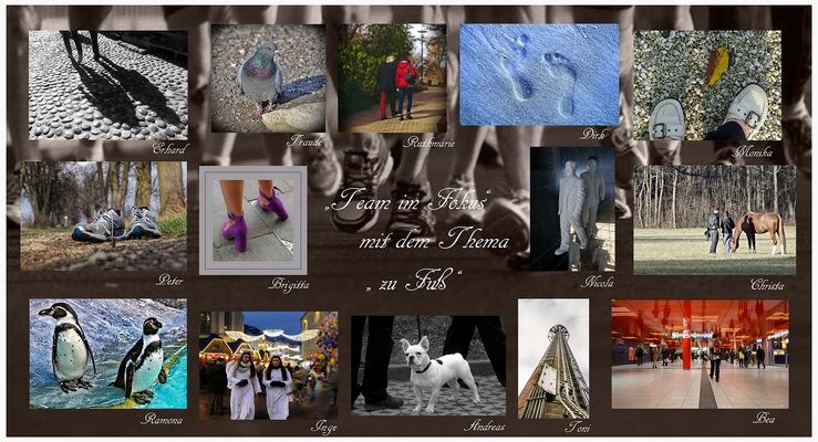 Collage "zu Fuß"