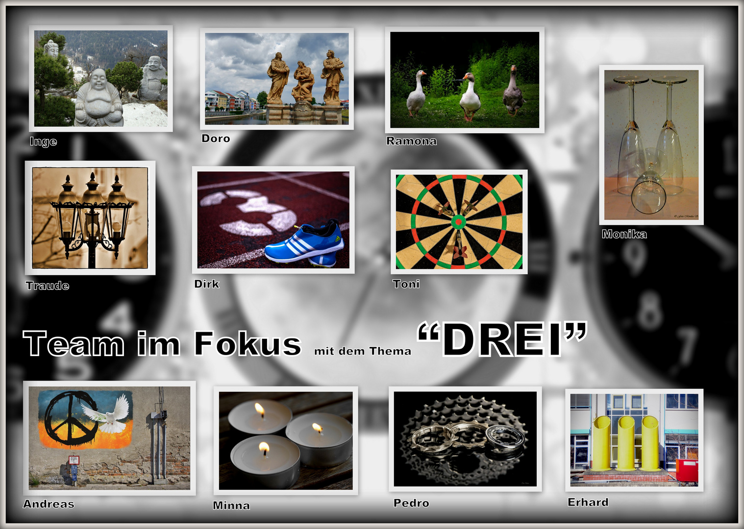 Collage zum Fokus Thema "Drei"