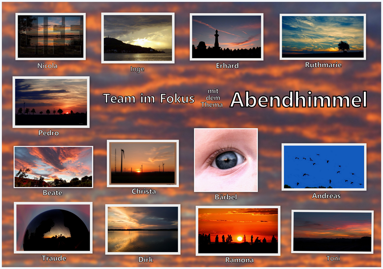 Collage zum Thema "Abendhimmel"