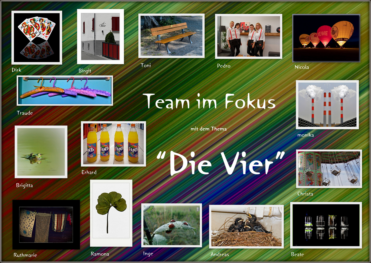 Collage zum Thema "Die Vier"