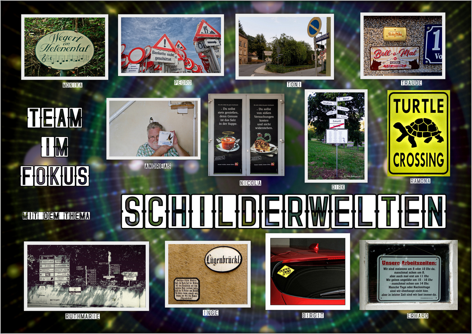 Collage zum Thema "Schilderwelten"