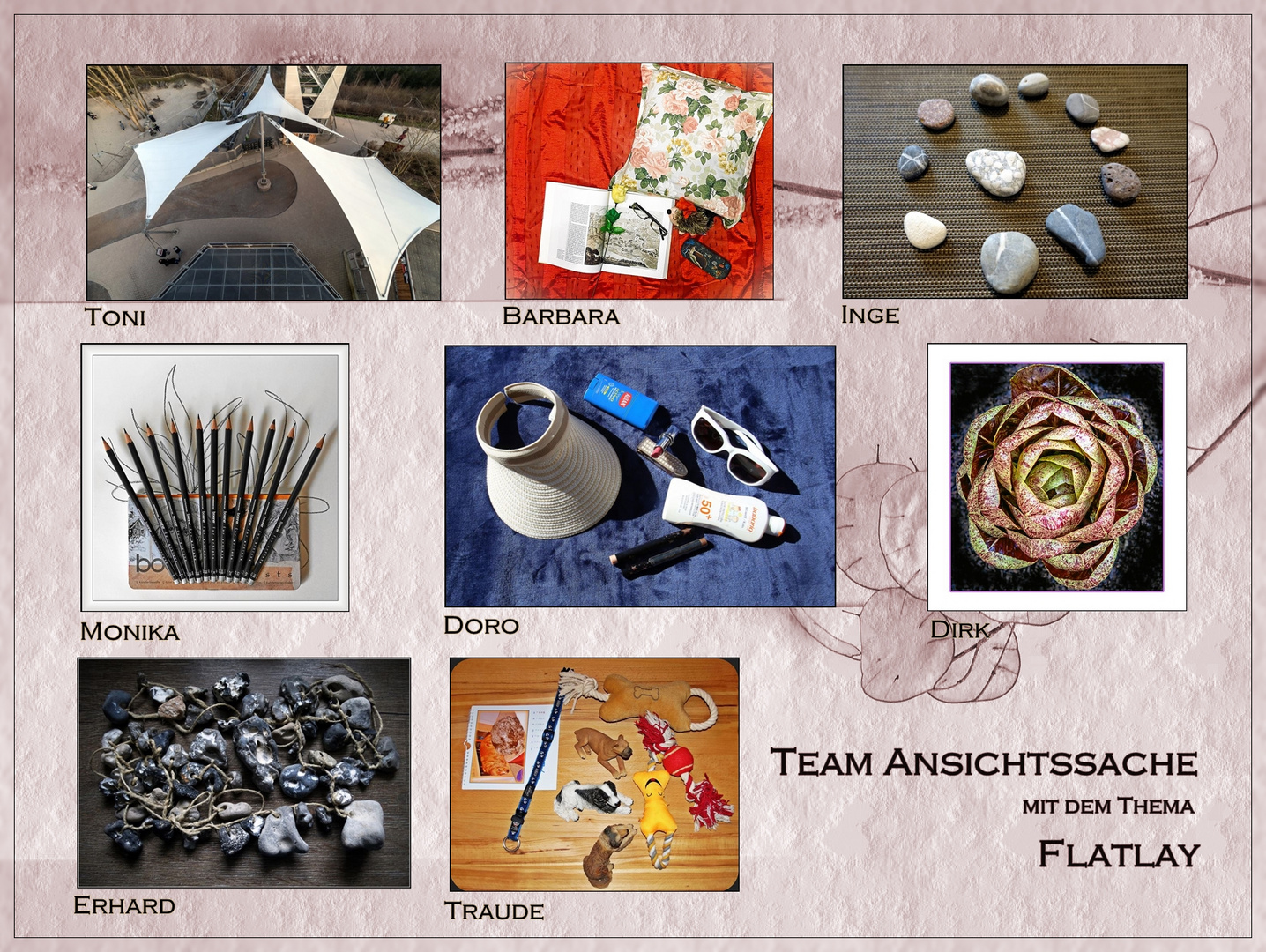 Collage zur Themenarbeit vom "Team Ansichtssache"