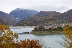 Colle di Tora village on Turano lake