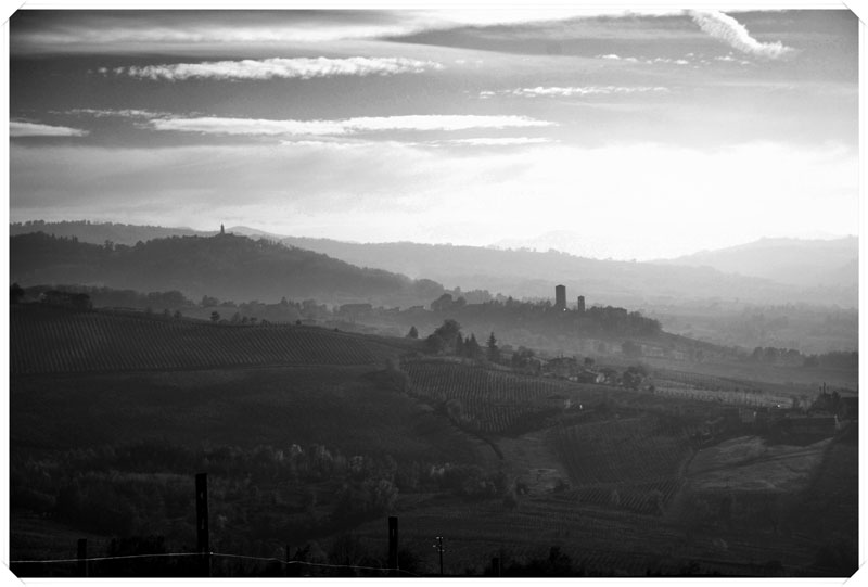 Colline e foschia