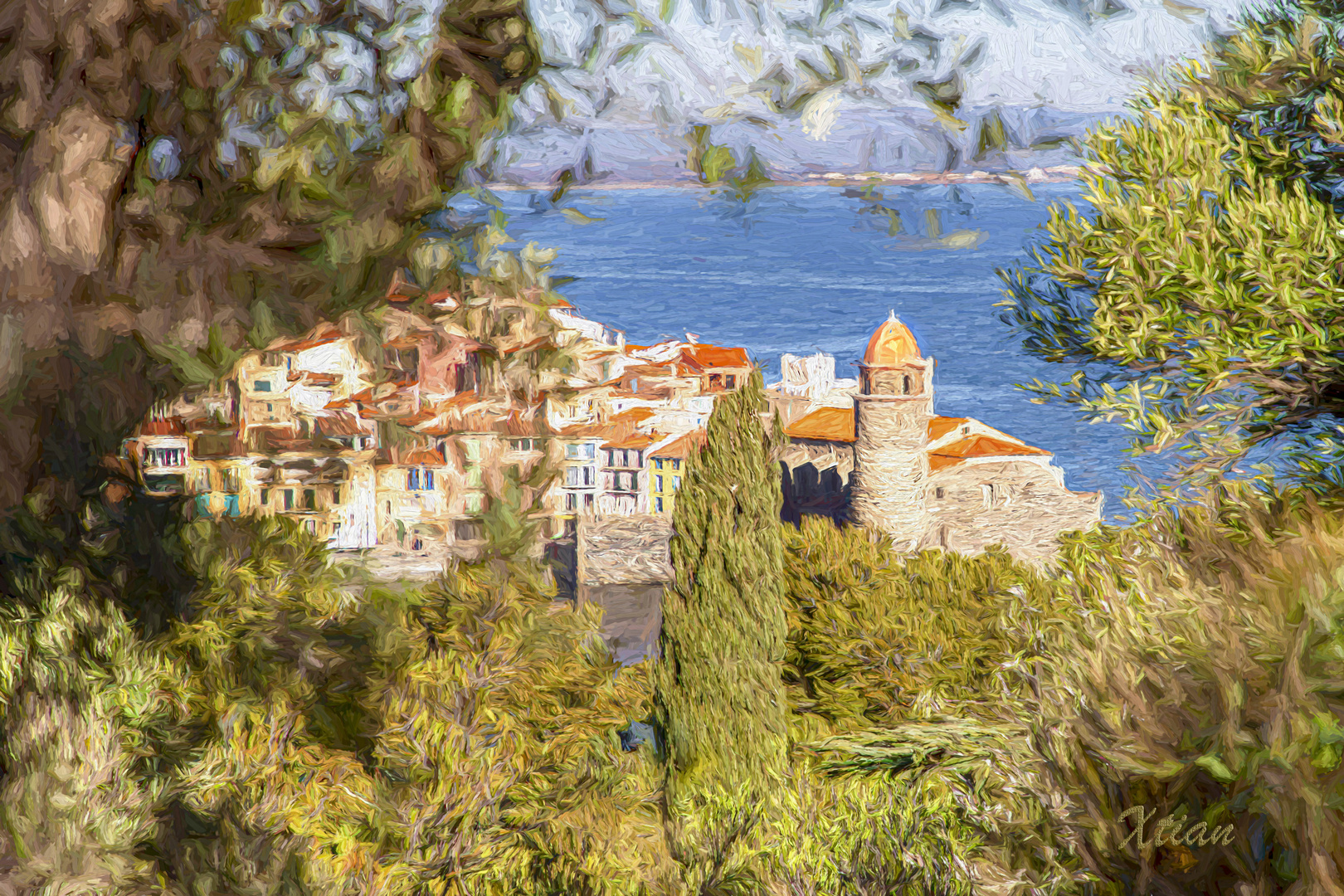 Collioure vu des côteaux