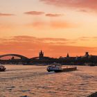 Cologne Panorama - Abendstimmung am Rhein (Version II)