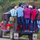 Colombian coffee farmers going to town