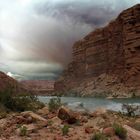 Colorada River - Cathedral Wash Wanderung bei Gewitter