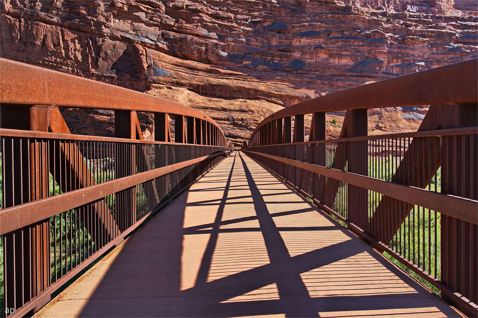 Colorado Riverway Bridge shadows