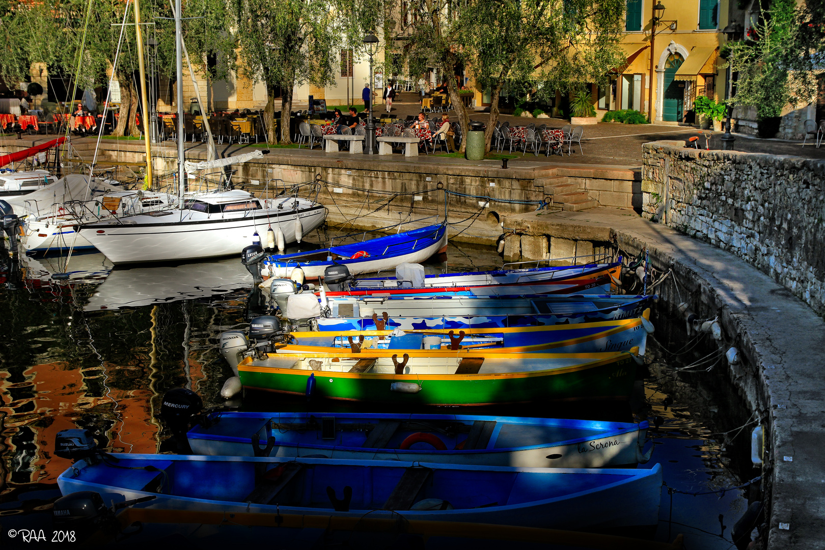 Colored boats