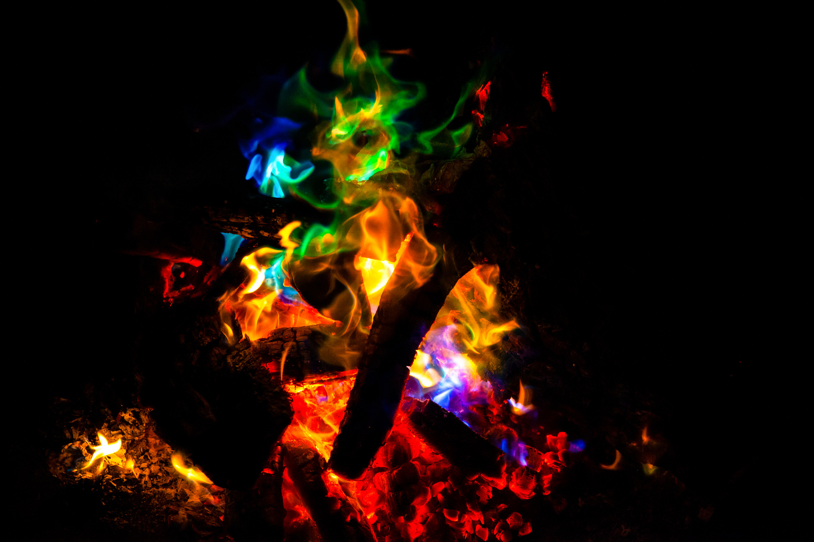 Colored Camp Fire