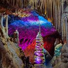 .colored cave.