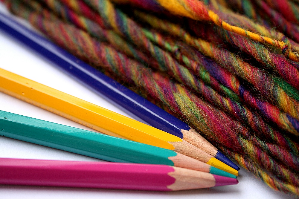 colored pencil yarn