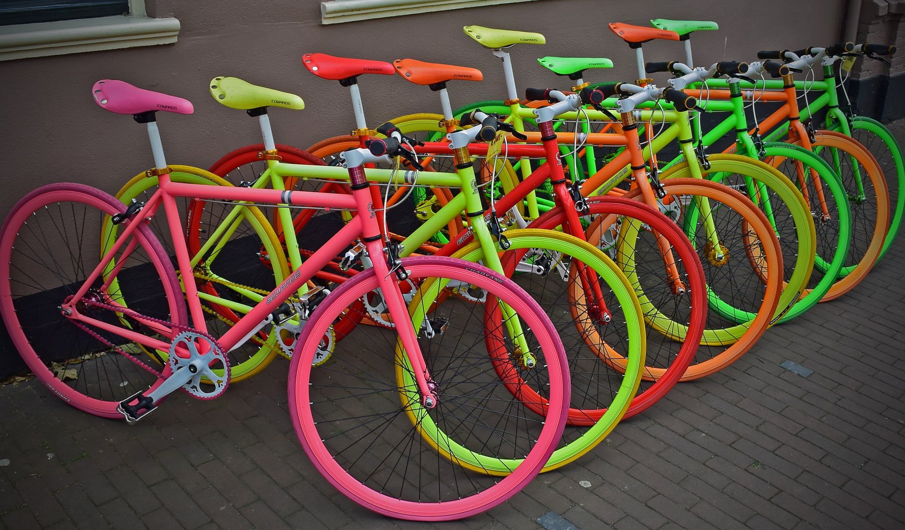 colorful bicycles