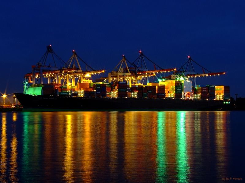 colorful containership