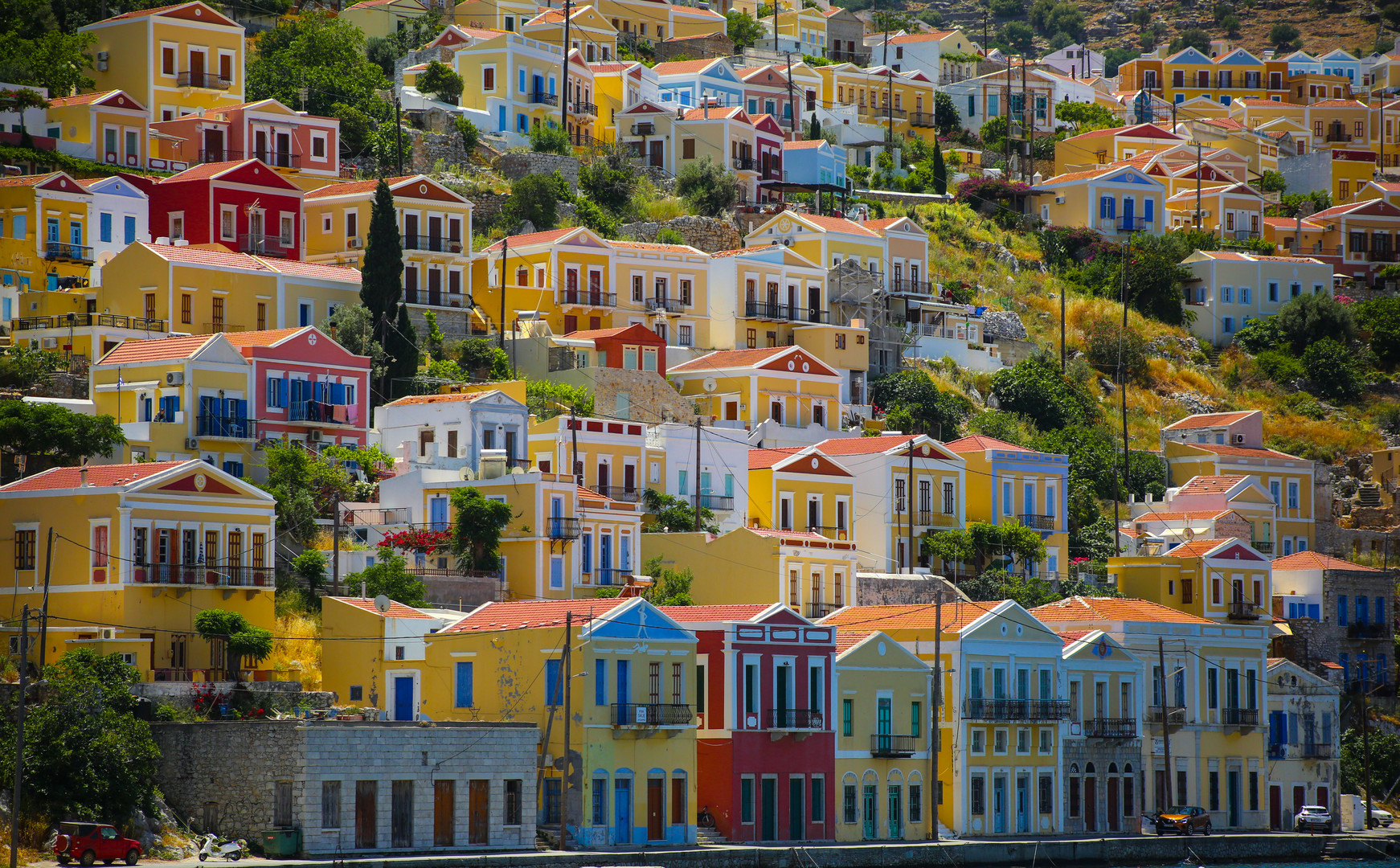 Colorful houses on Symi / Greece