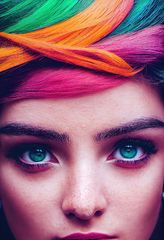 colorful portrait