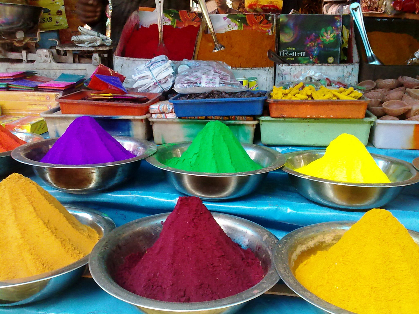 Colorful powders