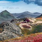 Colorful rainbow volcanic Landmannalaugar mountains in Iceland