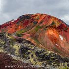 Colorful rainbow volcanic Landmannalaugar mountains in Iceland