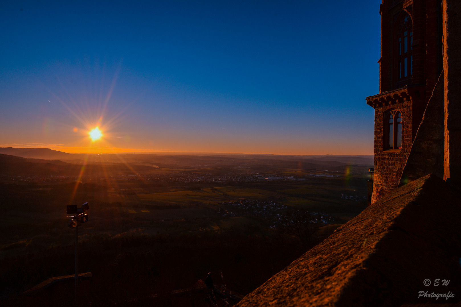 Colorful sunset Burg Hohenzollern