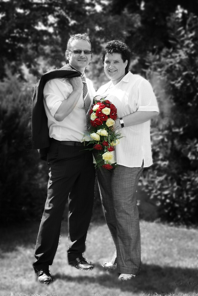 Colorkey Hochzeitspaar