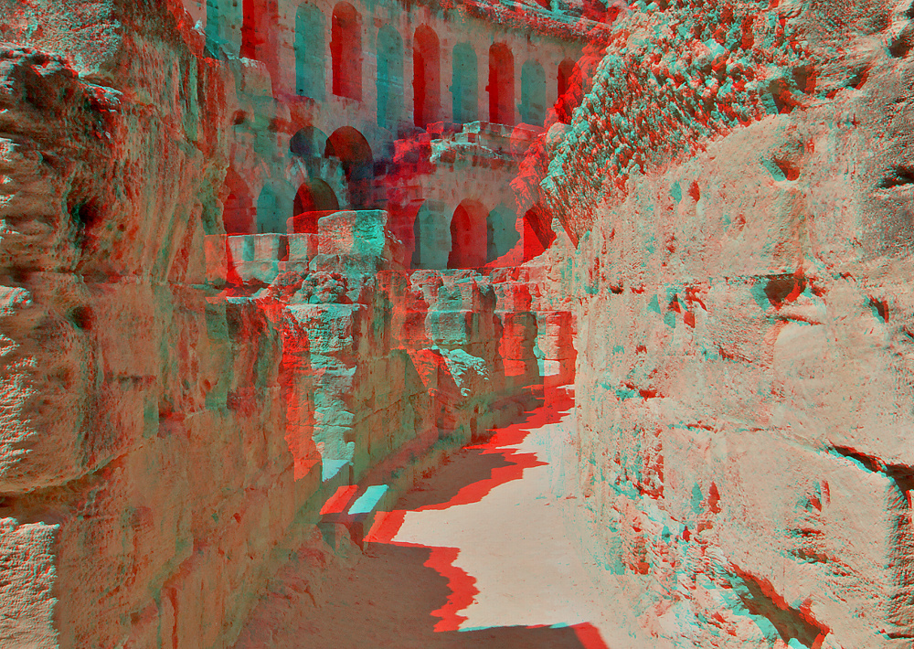 Coloseum El Djem - Tunesien II (3D für rot/cyan Brille)