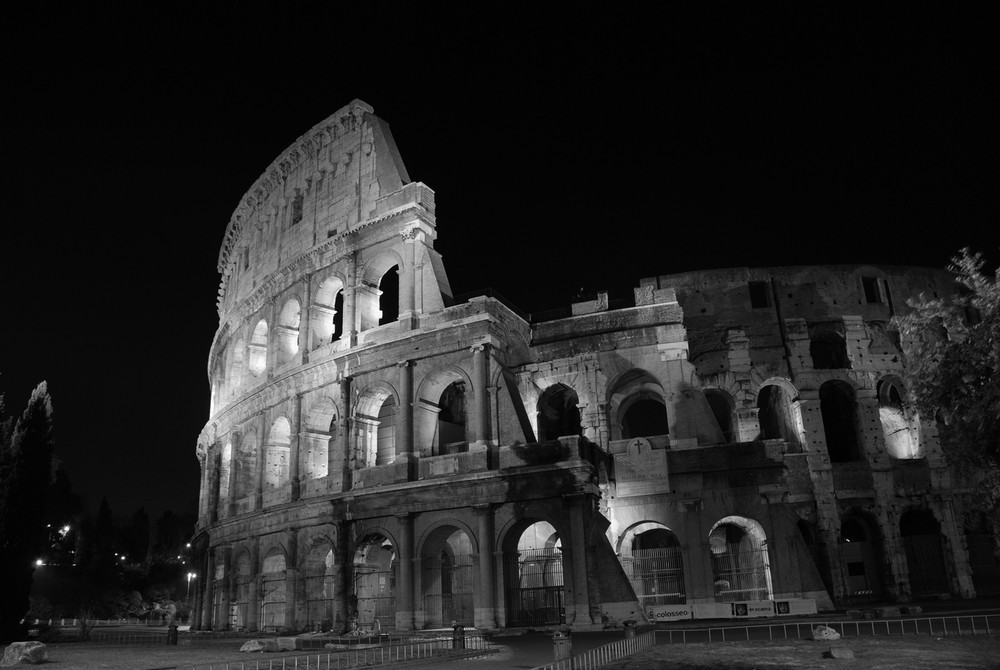 Coloseum in Schwarzweiss