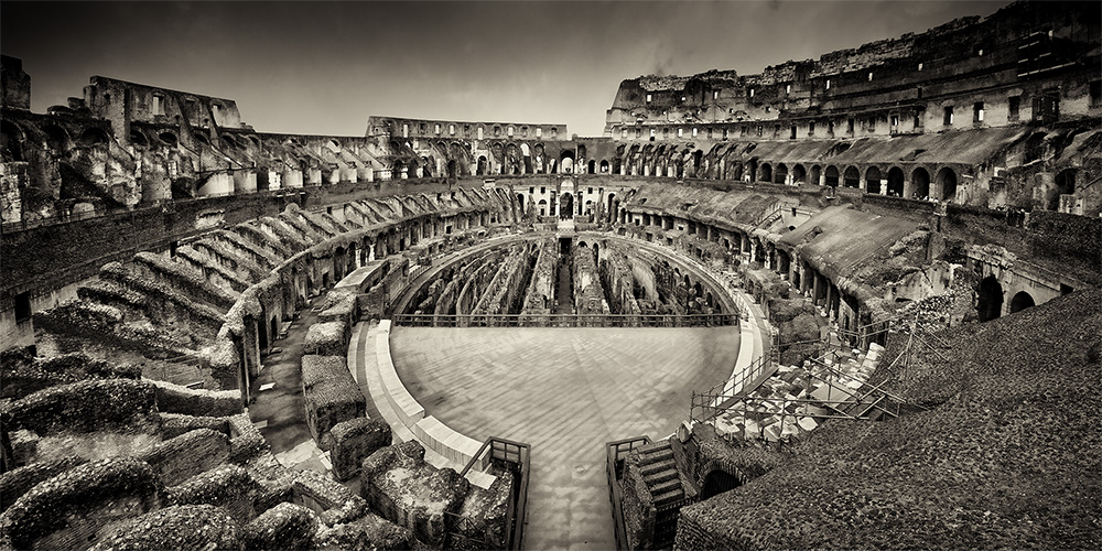 Colosseum Rom BW