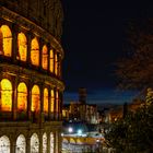 Colosseum und der Tempel der Julia mit Kirche