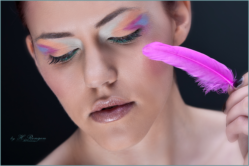 coloured feather