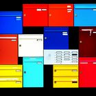 coloured mailboxes