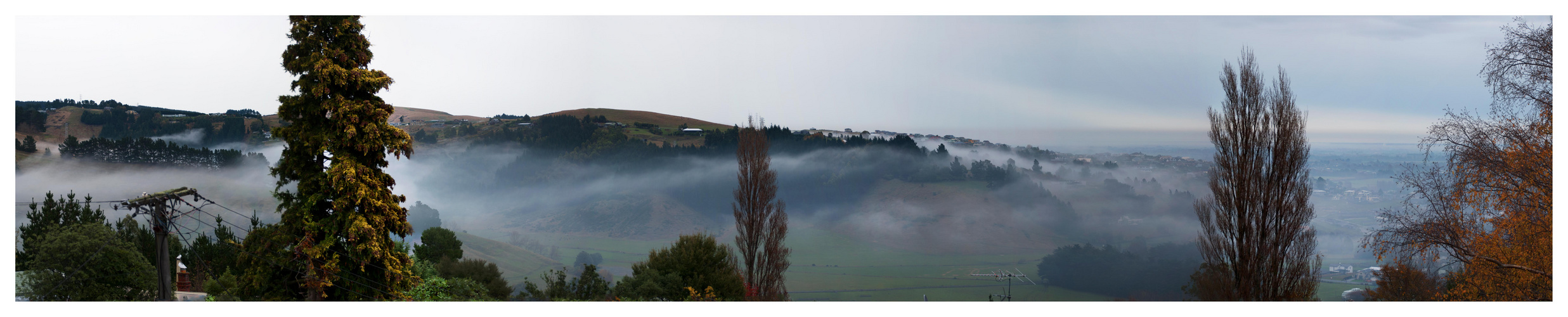 coloured misty morning above CHC