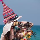 Colourful Lady at the beach