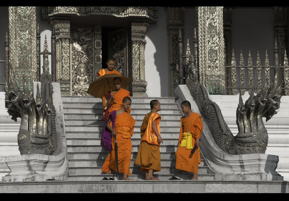 colourful monks