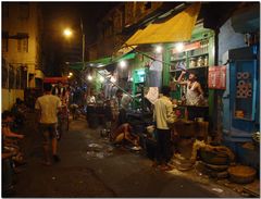 Colourful night street