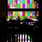 Colourful window of a tavern