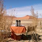 colours of Namibia - desert breakfast