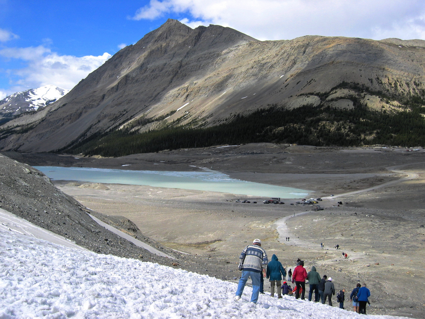 Columbia Icefield Abstieg